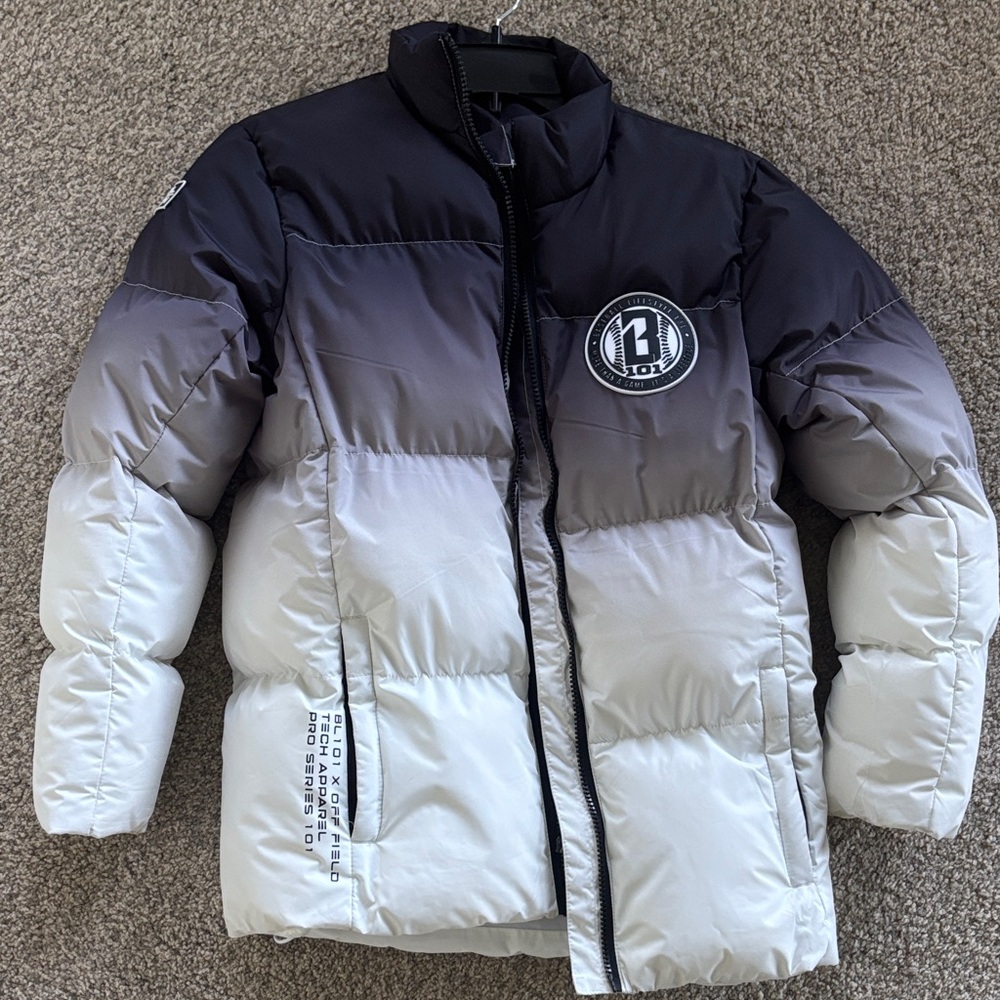 Stylish Kids Puffer Jacket - Black and Gray